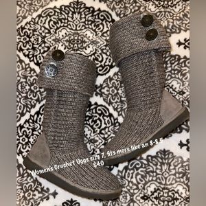 Women’s Crochet Uggs Gray